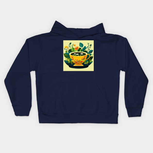 cup of flowers Kids Hoodie by Lilbangdesigns